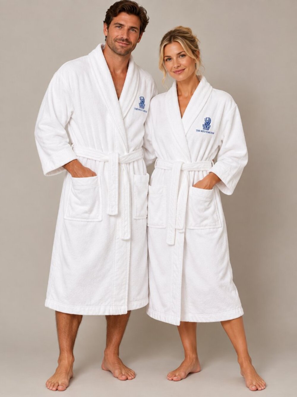 Vintage Ritz-Carlton Heavyweight Terry Cloth Robe – Unisex One Size Made in USA